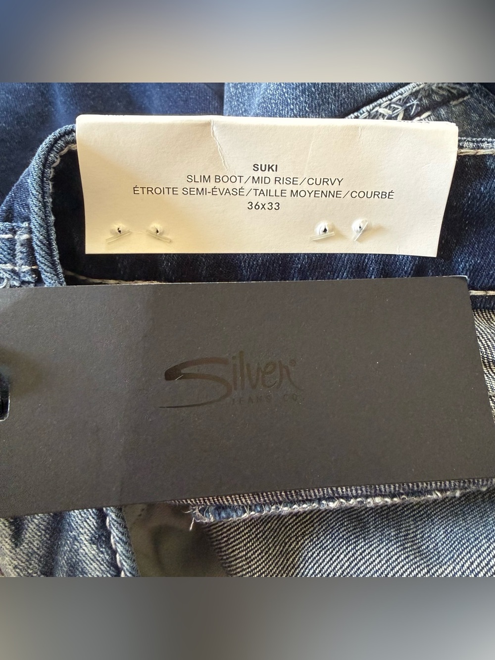 NWT Silver Jeans Suki Slim Boot Mid Rise Curvy Dark Wash Women’s Size W36/L33 - Picture 6 of 15
